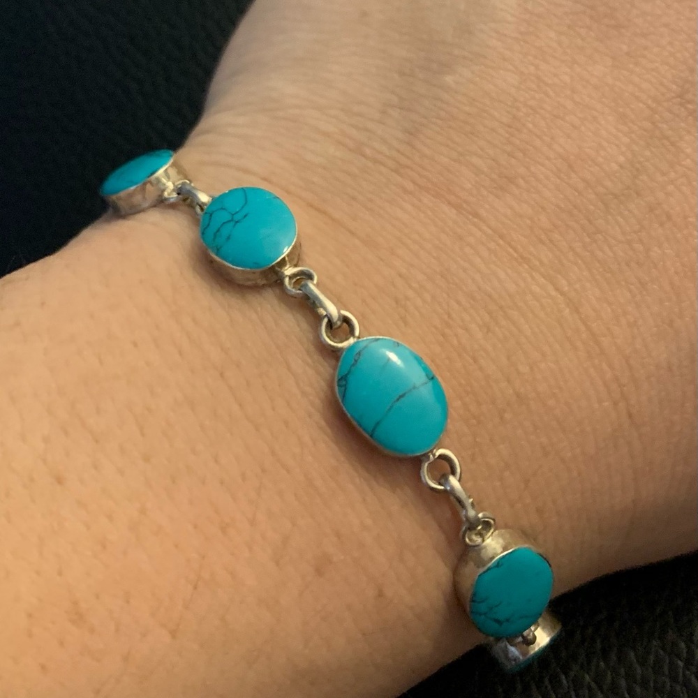 silver turquoise bracelet (Vintage)